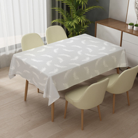Nappe Rectangulaire Vinyle Effet Dentelle Blanche RNPT Normcore – Nappe Imperméable Durable pour Intérieur et Fêtes