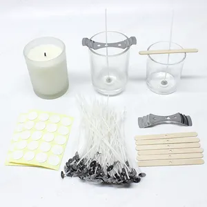 Stoppini piatti In cotone 8cm-20cm per candele che fanno In stoppino di cotone personalizzato sfuso per cera di soia