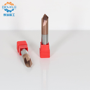 Solid Carbide 4 Flute chamfer endmill 45 độ rãnh công cụ cắt bánh răng Carbide phay <span class=keywords><strong>Cutter</strong></span> - Product Image 3