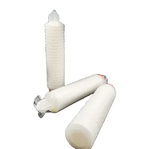 20 Inch 0.2 Micron Gaasfilter Polypropyleen Geplooide Filterpatroon Voor Waterbehandeling