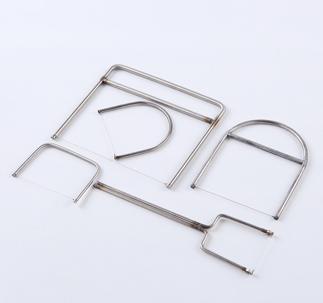 Glitter Stainless Steel Silver Pottery Clay Wire Cutter Clay Pottery Tool Handheld Mud Cutter for Sculpting Modeling