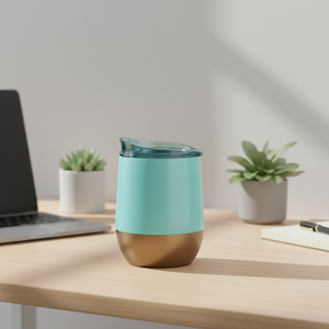 Vaso de doble pared de acero inoxidable de 350ml, respetuoso con el medio ambiente, tapa segura para lavavajillas, 6-12 horas de aislamiento térmico, café helado - Product Image 1