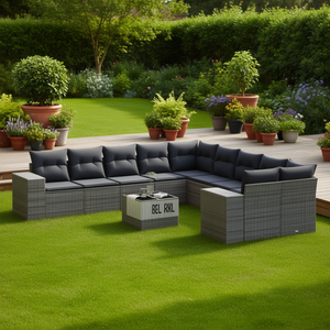 Ensemble de canapés de jardin Gel Rkl, 10 places, en rotin, contemporain, résistant aux intempéries - Product Image 2