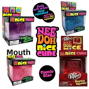 Schylling Needoh Cubo Sensorial de Látex y Peluche, Juguete Antiestrés y Antiansiedad, Objeto para Apretar, para Concentración, TDAH, Unisex - Product Image 1