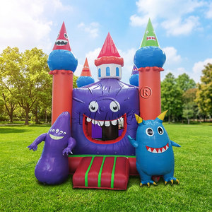 ปราสาทลมเป่าลมสำหรับเด็ก WINSUN รุ่น Commercial Outdoor พร้อมแทรมโพลีนในตัว - Little Monster ผลิตจาก PVC ได้รับมาตรฐาน CE ติดตั้งง่าย - Product Image 1