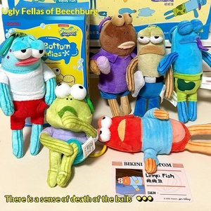 Bikini Bottom Residents Short Super Soft Plush Toy Doll Blind Box Dopey Fish <strong>Funny</strong> Abstract Keychain Clownfish 10cm-20cm Unisex - Product Image 4