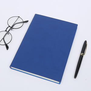 Agenda quotidien personnalisé A5 en cuir, carnet à double couverture avec fermeture élastique BonVada BV-NLN70, reliure cousue - Product Image 1