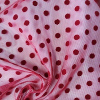 Tissu floqué respirant, maille tricotée teinte en fil, trame unie, luxe, 100% nylon enduit PE, accessoires textiles de maison de haute qualité