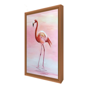 Wooden Frame Digital Photo LCD Display 21.5-65 Inches <b>Wall</b> Mounted Anti-Glare Eye <b>Screen</b> Digital Signagel - Product Image 5