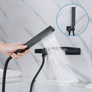 Offre Spéciale robinet de <span class=keywords><strong>douche</strong></span> de <span class=keywords><strong>baignoire</strong></span> à montage mural encastré caché noir à deux fonctions - Product Image 3
