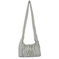 Sac plissé léger en nylon avec fermeture éclair pour femme et étudiante, résistant à l'eau, portable, style hobo, personnalisable, vente en gros