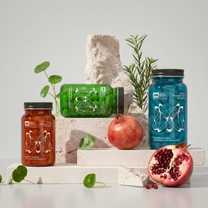 Flacons en verre givré pour capsules et médicaments 150ml 200ml 250ml, pour pilules et compléments alimentaires, avec étiquettes personnalisées haut de gamme - Product Image 4