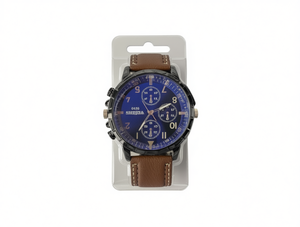 Orologio Meccanico HYF 43mm Quadrante Rotondo Cinturino in Pelle Cronografo Sportivo da Uomo Cassa in Acciaio Inossidabile Vetro Minerale - Product Image 1