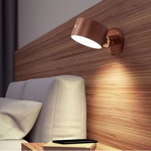 Wholesale Magnetic Rotatable LED Wooden <b>Wall</b> Lamp USB Charging Dimming Small <b>Wall</b> <b>Light</b> Suitable for Study Rooms&Bedrooms - Product Image 3
