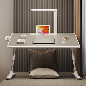 Escritorio para ordenador portátil pequeño para el hogar, escritorio plegable multifunción para cama, Mini mesa plegable para ordenador con lámpara de lectura - Product Image 2