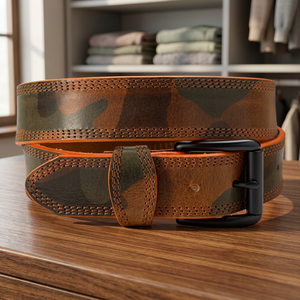 B.S INTERNATIONAL – Ceinture formelle pour homme en cuir de vachette 100 % véritable, écologique, imperméable et robuste, avec boucle ardillon carrée vintage en acier, style tendance - Product Image 1