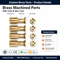 Pièces en laiton usinées CNC sur mesure, base de cylindre, disque fraisé plat, bride pour raccord de vanne, quincaillerie OEM ODM