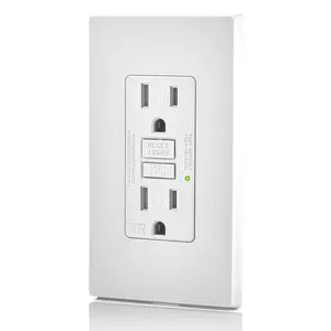 GW15 Electric Suppliers Toma Corriente 110v Gfi Electrical Receptacle Outlet Wall Socket 125V AC Gfci Wall Outlet