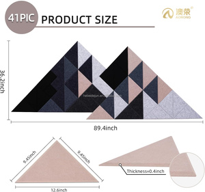 Panneau d'amortissement AoRong <span class=keywords><strong>Echo</strong></span> Rembourrage décoratif de montagne Panneaux acoustiques Revêtement mural en feutre de polyester Panneau insonorisant pour carrelage - Product Image 3