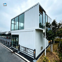 Maison préfabriquée moderne à faible coût et installation rapide, villa à deux étages avec 3 chambres, structure en acier, maison modulaire