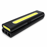 Lampe d'inspection magnétique pliable rechargeable COB, lampe de travail de poche mince, outil de réparation, signal rouge jaune vert