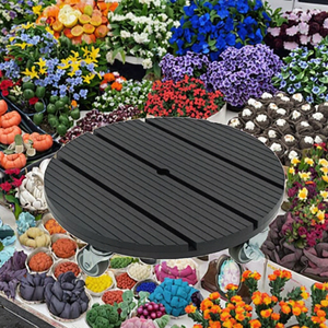 Pots à fleurs en WPC ronds et carrés composites personnalisés, design contemporain, jardinières <span class=keywords><strong>de</strong></span> <span class=keywords><strong>terrasse</strong></span> avec base à poulie pour une utilisation intérieure et extérieure - Product Image 3