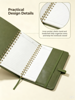 Carnet à spirales personnalisé avec couverture rigide et impression de logo, carnet à spirales coloré A5 pour les entreprises, l'école et les cadeaux