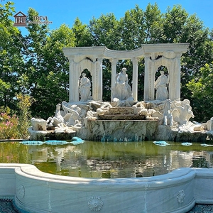 Fuente <span class=keywords><strong>Trevi</strong></span> de Mármol Blanco Grande y Famosa de Alta Calidad para Jardín Exterior - Product Image 3