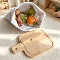 Jouets éducatifs en bois pour enfants en gros, ensemble de fruits à découper Montessori pour la maternelle et la garderie