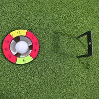 SwingPerfect Anillo de Objetivo para Putting de Golf, Paquete de 4, con Inserto de Copa Reducida Tipo Esfera de Reloj, 10.8cm de Diámetro Exterior, 6.8cm de Diámetro Interior, Objetivo con Orificio Delgado y Grueso
