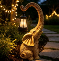 Ornamen Patung Taman Resin Grosir Lampu LED Dilukis Tangan Seperti Asli Warna Sesuai Pesanan Lampu Jalan Suasana Balkon