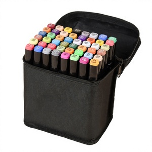 Lot de 24/40/60/80/120/168 marqueurs de dessin, feutres à alcool double embout 168 couleurs, fournitures d'art scolaire, ensemble de dessin - Product Image 1