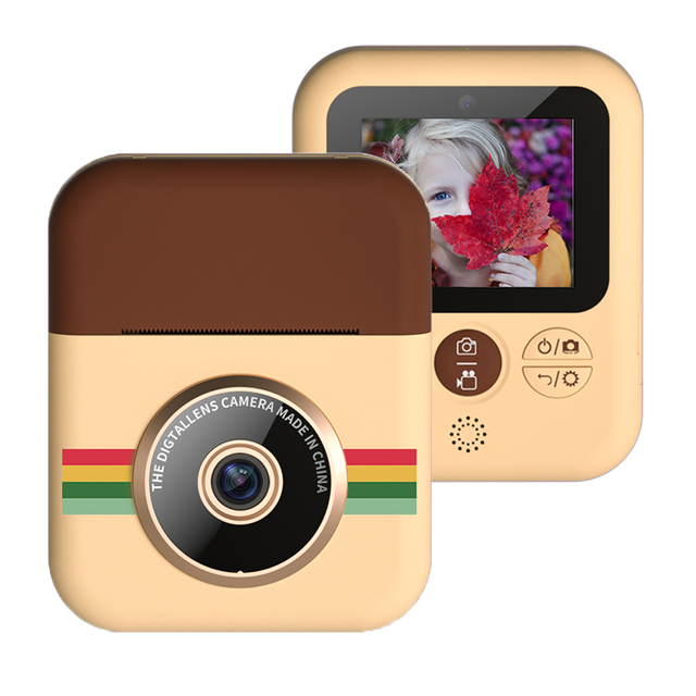 Kids Toy Instant Print Mini HD Video Camera Dual Lens Thermal Paper CMOS Sensor Filter MicroSD 2.4" IPS Screen 1500mAh Battery