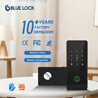 Serrures intelligentes Bluelock TTlock Tuya Wi-Fi avec accès à distance, étanches IP65, déverrouillage par empreinte digitale, mot de passe, carte, serrure de porte numérique