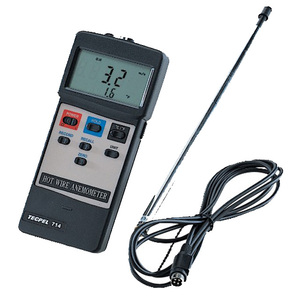 Anemómetro de Hilo Caliente TECPEL AVM-714 de Taiwán con Medición de Velocidad del Aire en m/s y km/h, Rango de Temperatura de 0-50 °C, Anemómetro de Hilo Caliente AVM-714 - Product Image 2