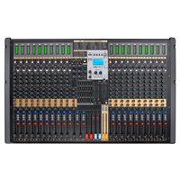 Table de mixage analogique professionnelle OEM 24 canaux TFB24 avec double processeur d'effets DSP, Bluetooth, affichage LED de niveau indépendant, DJ, MP3, égaliseur 5 bandes en métal