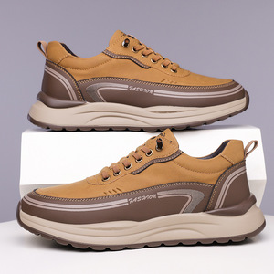 Men's <b>White</b> Sneakers Lightweight Rubber Sole Low <b>Heel</b> Leisure Sport Style Shoes - Product Image 4