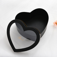 2025 noël saint valentin en forme de coeur boîte-cadeau coeur de pêche Transparent PVC Rose boîte fleur pour toujours fleur ensemble boîte d'emballage