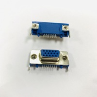 Adaptateur DB9 mâle horizontal à 90 degrés, simple rangée, vert, fin et mince, connecteur PCB, emballage en boîte, Hongsheng DS003GROM