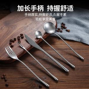 Stainless Steel Spoon Set Rust Resistant Solid Color For Child Flatware Kit - Product Image 4