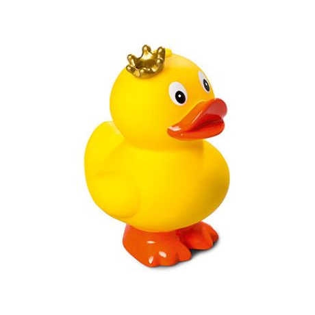 Crown Mini PVC Rubber Duck Bath Tub Toy for Babies Custom Logo Squeaky Dog for Playing Standing Position