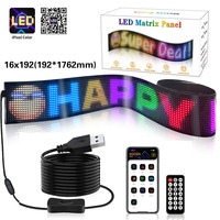 Panel de Píxeles de Matriz LED RGB Personalizado, Lámpara Ojo de Diablo Programable para Publicidad en Coches y Camiones, Novedad con Control por App para Logos, Luz de Voltaje 6V