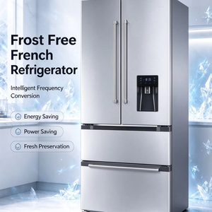 Refrigerador Inteligente de Puerta Francesa con Control Electrónico de Ahorro de Energía de 568L, Sin Escarcha, de Acero Inoxidable - Product Image 1