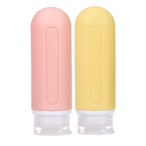 Ensemble de flacons de voyage portables en silicone, quatre-en-un, pour lotion, shampoing, gel douche et cosmétiques - Product Image 4