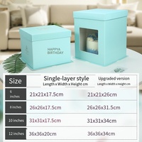Cajas para Pasteles de Cumpleaños con Logotipo Personalizado al por Mayor, Cajas para Juguetes, Cajas para Empaque de Flores, Venta al por Mayor con Ventanas Transparentes