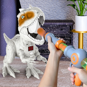 男の子おもちゃエアポンプボールシューティングゲームガンDIY組み立てミストスプレーディノ電子デジタルスコアリング恐竜シューターターゲット