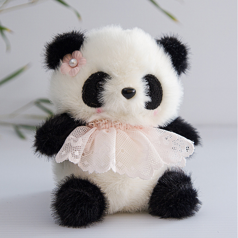 Ensemble de quatre pièces Panda Fairy Golden Lobster Buckle - Rose - 12 cm