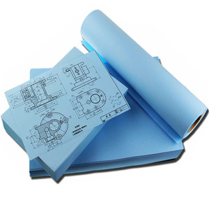 80GSM <span class=keywords><strong>A0</strong></span> A1 Color azul CAD Plotter rollo de papel para copia de impresión de inyección de tinta - Product Image 2