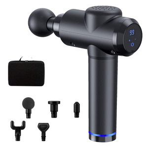 Pistolet de massage musculaire portable sans balais avec écran LED, 30 niveaux de vitesse, 6 têtes de massage, batterie 1500 mAh - Massage profond des tissus pour tout le corps - Product Image 1