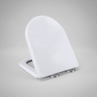 XJJ-9058 Couvercle de siège de toilette en plastique à fermeture lente, design européen moderne, allongé, avec garantie de 3 ans pour usage en salle de bain